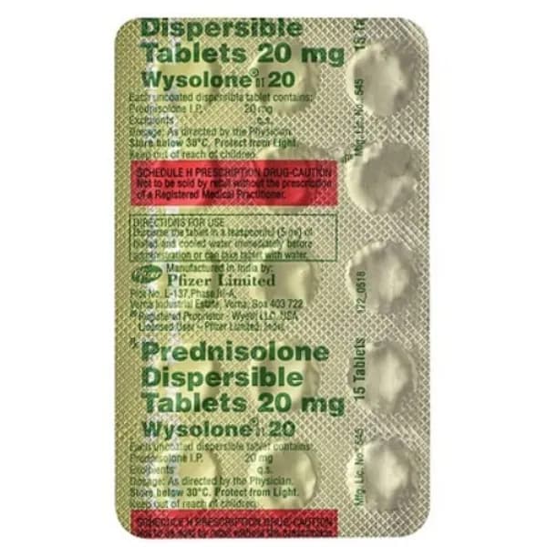 Wysolone 20mg - Prednisolone Tablets