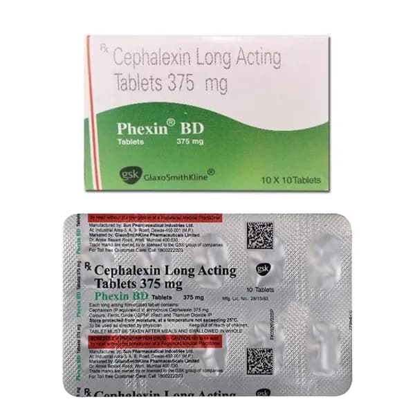 Phexin BD 375 – Cefalexin 375mg