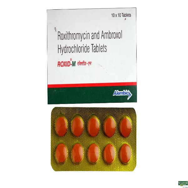 Roxid M Tablet - Roxithromycin/Ambroxol